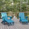 Flash Furniture Blue Adirondack Chairs with Ottoman-Cupholder, 2PK 2-LE-HMP-1045-110-BL-GG - alternate 1